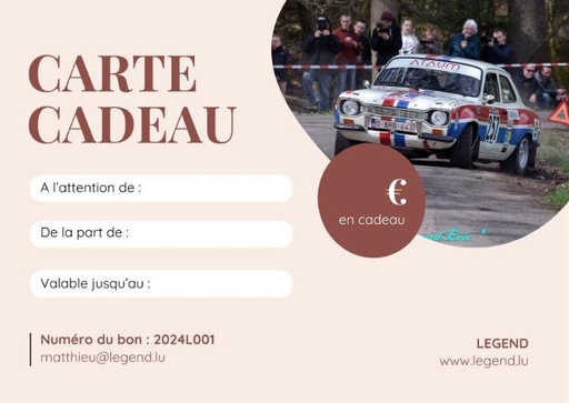 Bon cadeau 500 € (copie)